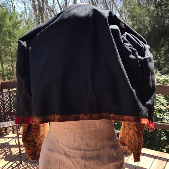 Vintage Festival Cropped Jacket Small Rust Floral - Picture 8 of 10